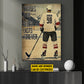 Personalized Hockey Man Canvas Painting, Bruises Fade Glory Lasts Forever Sports Wall Art Decor, Poster Gift For Hockey Lovers