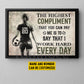 Motivational Personalized Soccer Woman Canvas Painting, The Highest Compliment Sport Wall Art Decor, Poster Gift For Soccer Lovers
