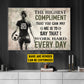 Motivational Personalized Soccer Woman Canvas Painting, The Highest Compliment Sport Wall Art Decor, Poster Gift For Soccer Lovers