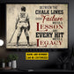 Personalized Baseball Man Canvas Painting, Between The Chalk Lines Every Failure Writes A Lesson Sport Wall Art Decor, Poster Gift For Baseball Lovers