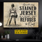 Personalized Softball Woman Canvas Painting, Beneath Every Stained Jersey Is A Heart Sport Wall Art Decor, Poster Gift For Softball Lovers