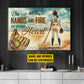 Personalized Softball Woman Canvas Painting, Play With Dirt On Your Hands And Fire In Your Heart Sport Wall Art Decor, Poster Gift For Softball Lovers