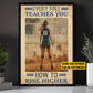 Motivational Personalized Volleyball Woman Canvas Painting, Every Fall Teaches You How To Rise Higher Sports Wall Art Decor, Poster Gift For Volleyball Lovers