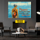 Personalized Swimming Woman Canvas Painting, Power Doesn't Always Shout Sport Wall Art Decor, Poster Gift For Swimming Lovers