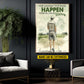 Motivational Personalized Golf Man Canvas Painting, The Loudest Victories Sports Wall Art Decor, Poster Gift For Golf Lovers