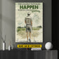 Motivational Personalized Golf Man Canvas Painting, The Loudest Victories Sports Wall Art Decor, Poster Gift For Golf Lovers