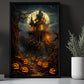 Haunting House Moonlight Dark Surreal Halloween Halloween Canvas Painting, Wall Art Decor - Horror Witchy House Poster Gift