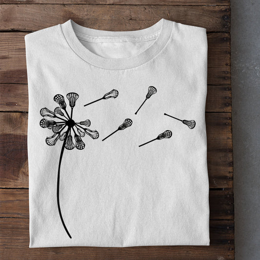 Lacrosse T-shirt, Dandelion Lacrosse, Gift For Lacrosse Lovers, Lacrosse Players