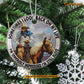 Christmas Horse Ornament, Sometimes I Look Back On My Life I'm Seriously Impressed I'm Still Alive Gift For Horse Lovers, Circle Ceramic Ornament