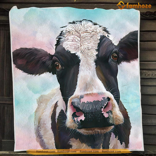 Cow Blanket, Alone Silly Cow, Cow Fleece Blanket - Sherpa Blanket Gift For Cow Lover