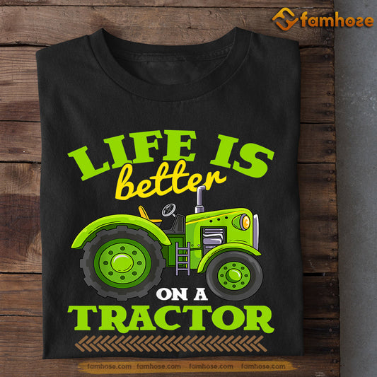 Tractor Kids T-shirt, Life Is Better On A Tractor, Back To School Gift For Tractor Kids Boys And Girls