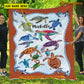 Personalized Turtle Blanket, Turtle In The Sea Fleece Blanket - Sherpa Blanket Gift For Turtle Lovers, Turtle Owners