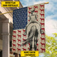 Personalized July 4th Horse Riding Girl American Garden Flag & House Flag, Independence Day Patriotic Horse Girl USA Yard Flag Gift For Horse Riding Lovers