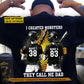 Personalized Softball Dad Girl Backside T-shirt, I Created Monsters They Call Me Dad Sport Tees Father's Day Gift For Softball Lovers
