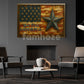 July 4th God Canvas Painting, God Bless American Wall Art Decor, Poster Gift For American Lovers