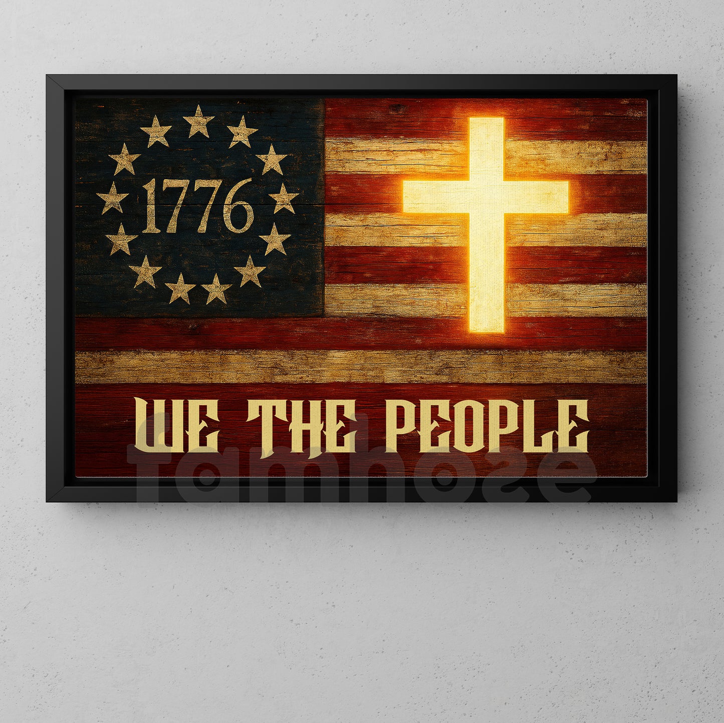July 4th God Canvas Painting, We The People Wall Art Decor, Poster Gift For Christians