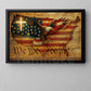July 4th God Eagle Canvas Painting, We The People Wall Art Decor, Poster Gift For Christians, Eagle Lovers