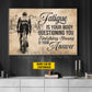 Motivational Personalized Cycling Man Canvas Painting, Fatigue Is Your Body Questioning You Sport Wall Art Decor, Poster Gift For Cycling Lovers