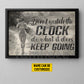 Motivational Personalized Running Woman Canvas Painting, Don't Watch The Clock Wall Art Decor, Poster Gift For Running Lovers