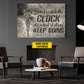 Motivational Personalized Running Woman Canvas Painting, Don't Watch The Clock Wall Art Decor, Poster Gift For Running Lovers
