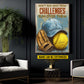 Motivational Personalized Softball Canvas Painting, Don't Run Away From Challenges Sport Wall Art Decor, Poster Gift For Softball Lovers