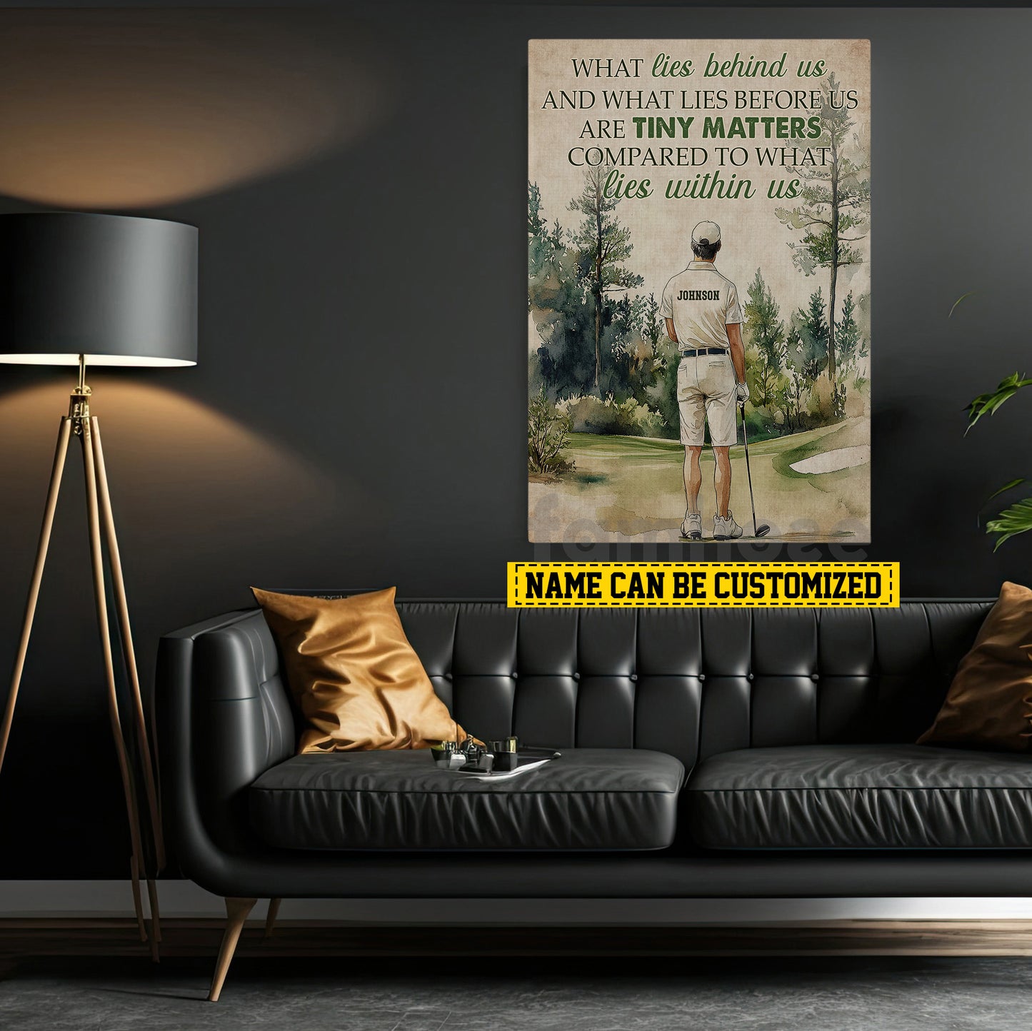 Personalized Golf Man Canvas Painting, What Lies Within Us Wall Art Decor, Poster Gift For Golf Lovers