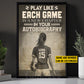 Motivational Personalized Soccer Woman Canvas Painting, Play Like Each Game Sport Wall Art Decor, Poster Gift For Soccer Lovers