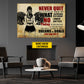 Motivational Personalized Cheerleading Girl Canvas Painting, Never Quit Wall Art Decor, Poster Gift For Cheerleader, Cheerleading Lovers