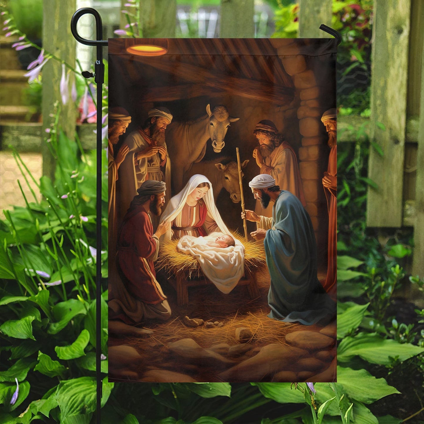 Holy Family The Birth Of Hope On Christmas Eve, Christmas Garden Flag - House Flag, Nativity Religious Winter Jesus Christians Flag Gift