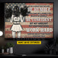 Personalized Cheerleading Girl Canvas Painting, Be Humble Confident Work Hard Wall Art Decor, Poster Gift For Cheerleader, Cheerleading Lovers