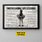 Motivational Personalized Cheerleading Kid Canvas Painting, Cheerleading Life Lessons Wall Art Decor, Poster Gift For Cheerleader, Cheerleading Lovers