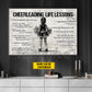 Motivational Personalized Cheerleading Kid Canvas Painting, Cheerleading Life Lessons Wall Art Decor, Poster Gift For Cheerleader, Cheerleading Lovers
