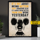 Motivational Personalized Cheerleading Girl Canvas Painting, It's Not About Being Better Than Someone Else Wall Art Decor, Poster Gift For Cheerleader, Cheerleading Lovers