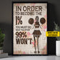 Motivational Personalized Cheerleading Girl Canvas Painting, In Order To Become The 1% Wall Art Decor, Poster Gift For Cheerleading Lovers