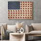 July 4th Cat Canvas Painting, American Flag Made From Cat Wall Art Decor, Poster Independence Day Gift For Cat Lovers