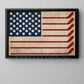 July 4th Hockey Canvas Painting, American Flag Made From Hockey Sport Wall Art Decor, Poster Independence Day Gift For Hockey Lovers