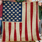 July 4th Baseball Fleece Blanket, American Flag Made From Baseball Sport Woven Blanket, Cool Sherpa Blanket Independence Day Gift For Baseball Lovers