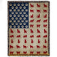July 4th Cat Fleece Blanket, American Flag Made From Cat Woven Blanket, Sherpa Blanket Independence Day Gift For Cat Lovers