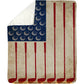 July 4th Golf Fleece Blanket, American Flag Made From Golf Sport Woven Blanket, Cool Sherpa Blanket Independence Day Gift For Golf Lovers