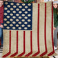 July 4th Hockey Fleece Blanket, American Flag Made From Hockey Sport Woven Blanket, Cool Sherpa Blanket Independence Day Gift For Hockey Lovers