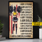 Motivational Personalized Cheerleading Girl Canvas Painting, I Am A Cheerleading Wall Art Decor, Poster Gift For Cheerleader, Cheerleading Lovers
