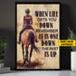 Motivational Personalized Horse Girl Canvas Painting, When Life Gets You Down Wall Art Decor, Poster Gift For Horse Girl