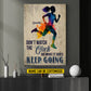 Personalized Running Woman Canvas Painting, Don't Watch The Clock Wall Art Decor, Poster Gift For Running Lovers