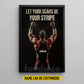 Personalized Wrestling Man Canvas Painting, Let Your Scars Be Your Stripe Wall Art Decor, Poster Gift For Wrestling Lovers