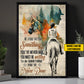 Personalized Horse Riding Girl Canvas Painting, If You Want Something Inspirational Quote Wall Art Decor, Poster Gift For Horse Girl