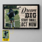 Personalized Cheerleading Canvas Painting, Dream Big Start Small Act Now Inspirational Quote Wall Art Decor, Poster Gift For Cheerleader, Cheerleading Lovers
