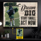 Personalized Cheerleading Canvas Painting, Dream Big Start Small Act Now Inspirational Quote Wall Art Decor, Poster Gift For Cheerleader, Cheerleading Lovers