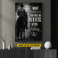 Motivational Personalized Cowboy Canvas Painting, What Defines Us Is How Well We Rise After Falling Wall Art Decor, Poster Gift For Cowboy Lovers