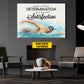 Motivational Personalized Swimming Man Canvas Painting, Wake Up With Determination Sport Wall Art Decor, Poster Gift For Swimming Lovers