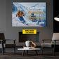 Personalized Skiing Man Canvas Painting, Keep Your Face Always Toward The Sunshine Sport Wall Art Decor, Poster Gift For Skiing Lovers